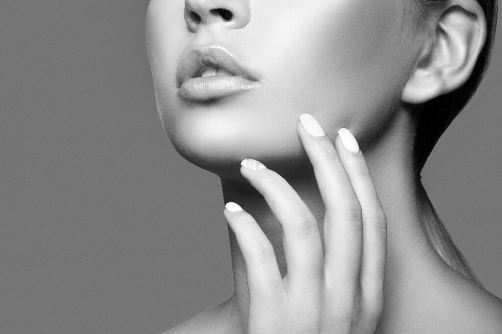 Part,Of,Beauty,Girl,Model,Face.,Natural,Lips,,Nude,Make-up,