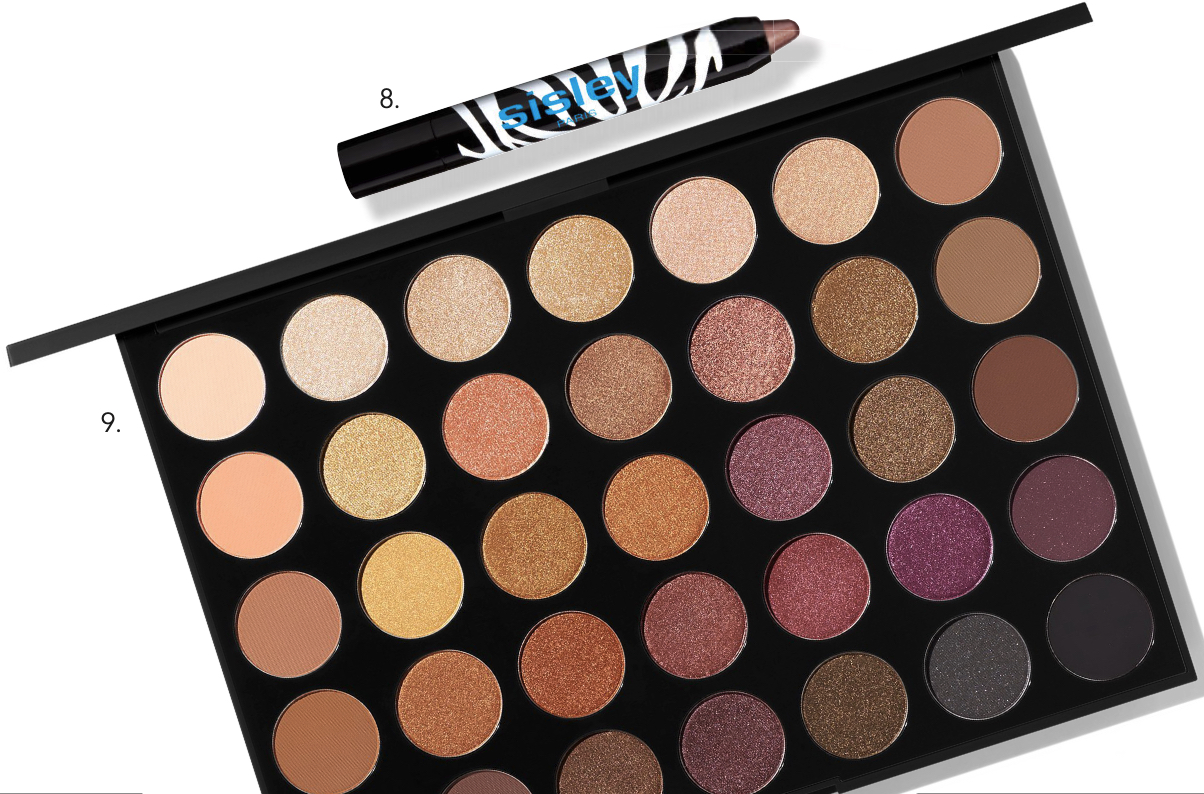 8. Sisley Phyto-Eye Twist in Rose Bronze, $60, 9. Morphe 35F Fall Into Fabulous Artistry Palette, $38
