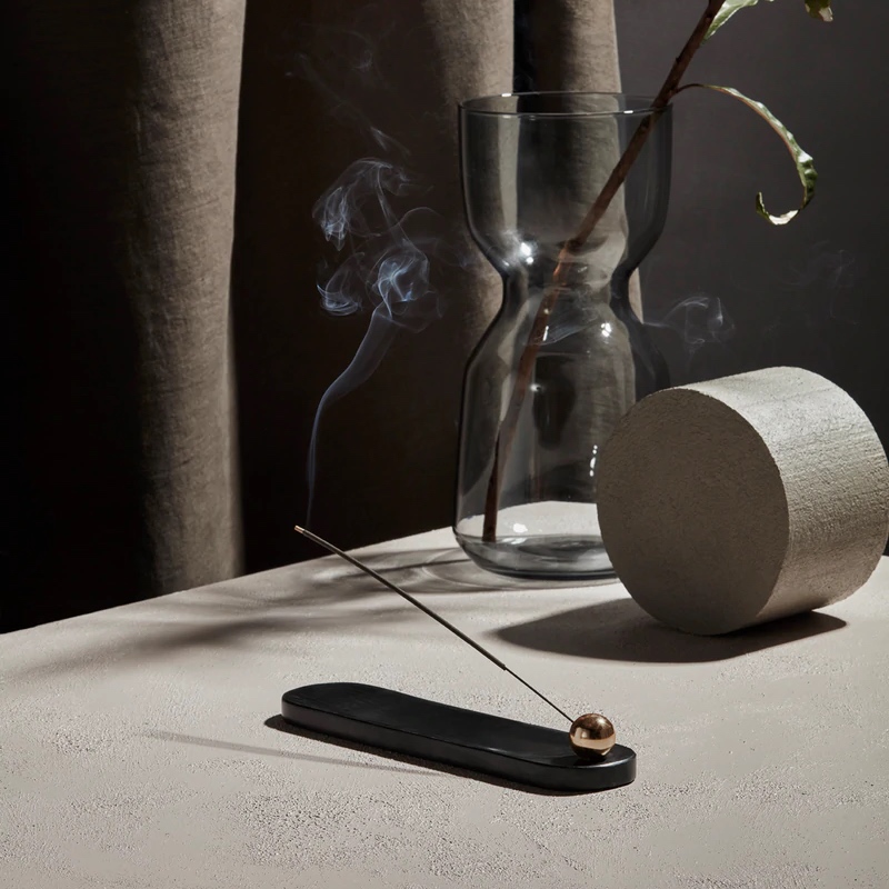 Emerson Black Marble Incense Holder