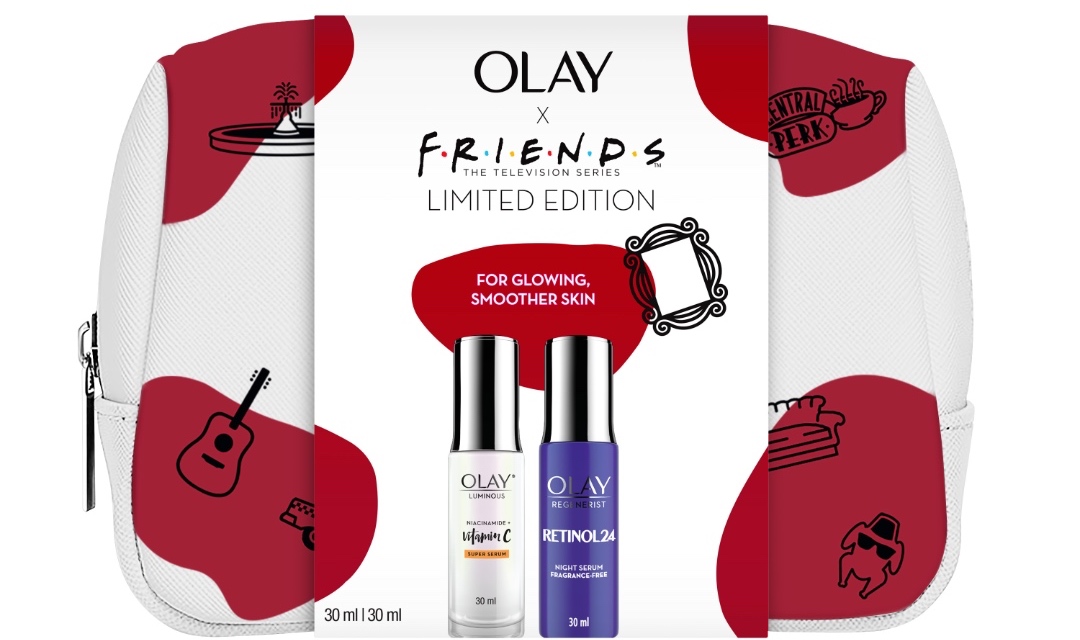 Olay x FRIENDS, The One with Retinol Night Repair Duo, $119