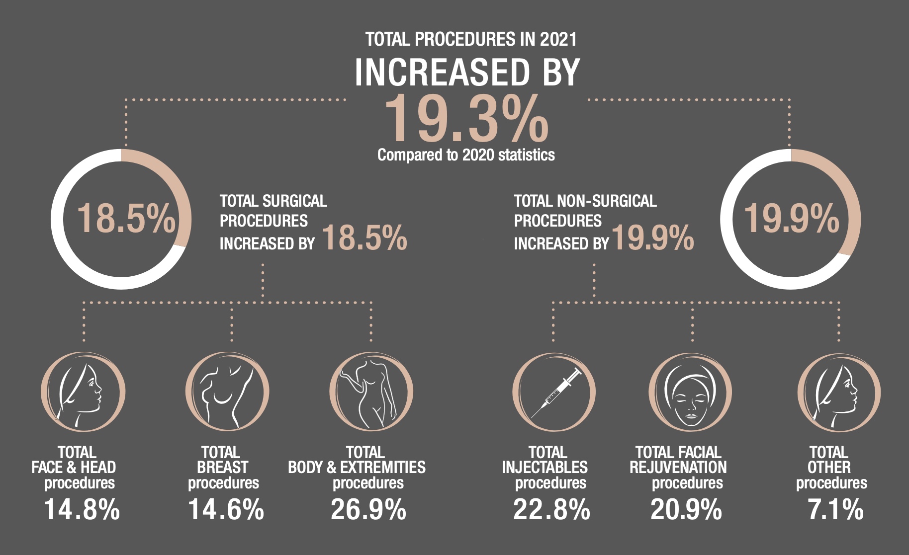 Cosmetic Surgery Statistical growth chart