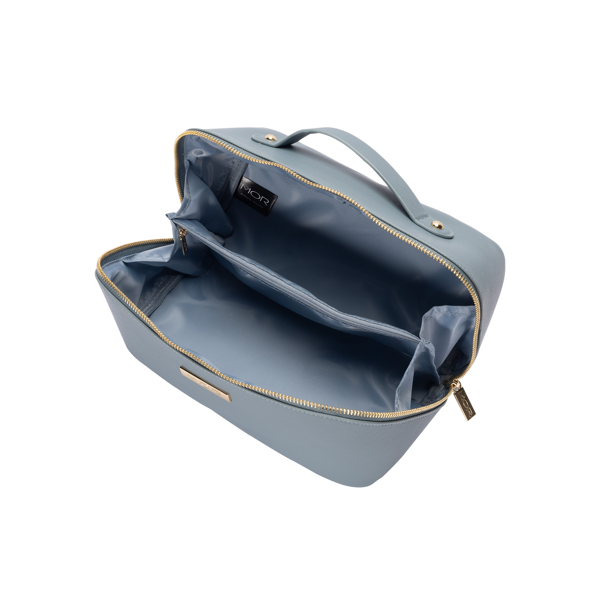 Bordeaux Travel Bag_Teal_Open Bordeaux Travel Bag in Teal