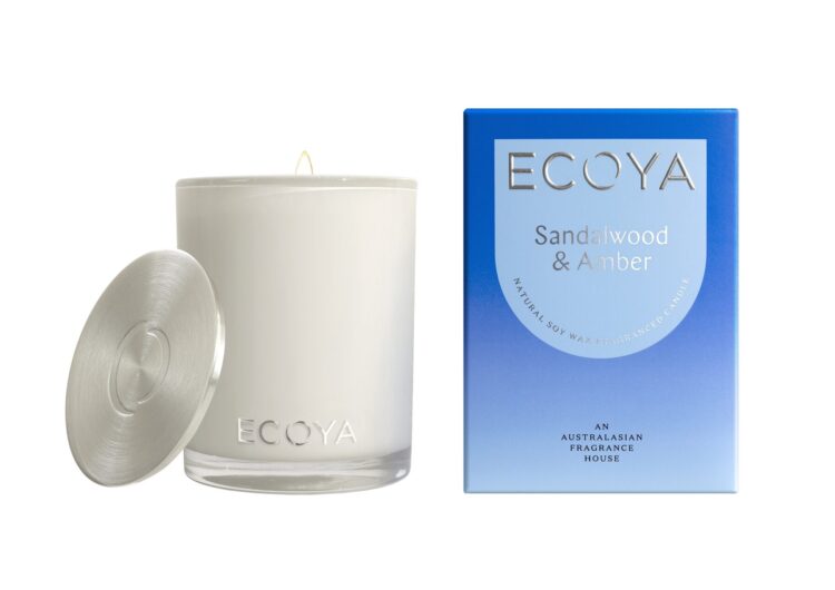 Ecoya Sandalwood & Amber Madison Candle, $49.95